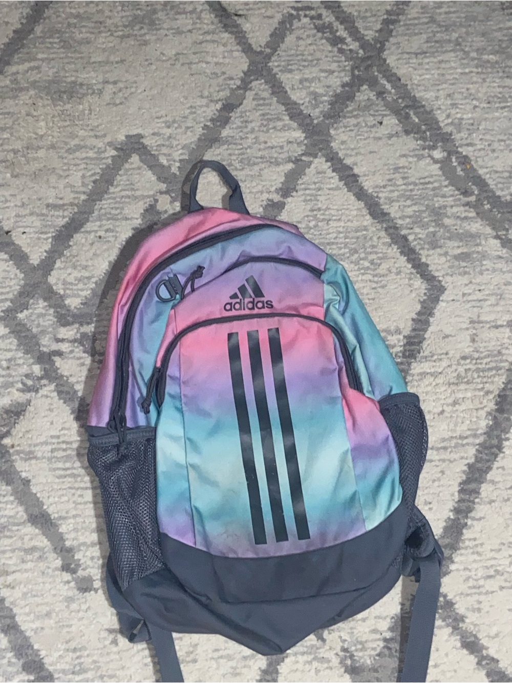 adidas Kids Pink Purple Blue Ombre Backpack